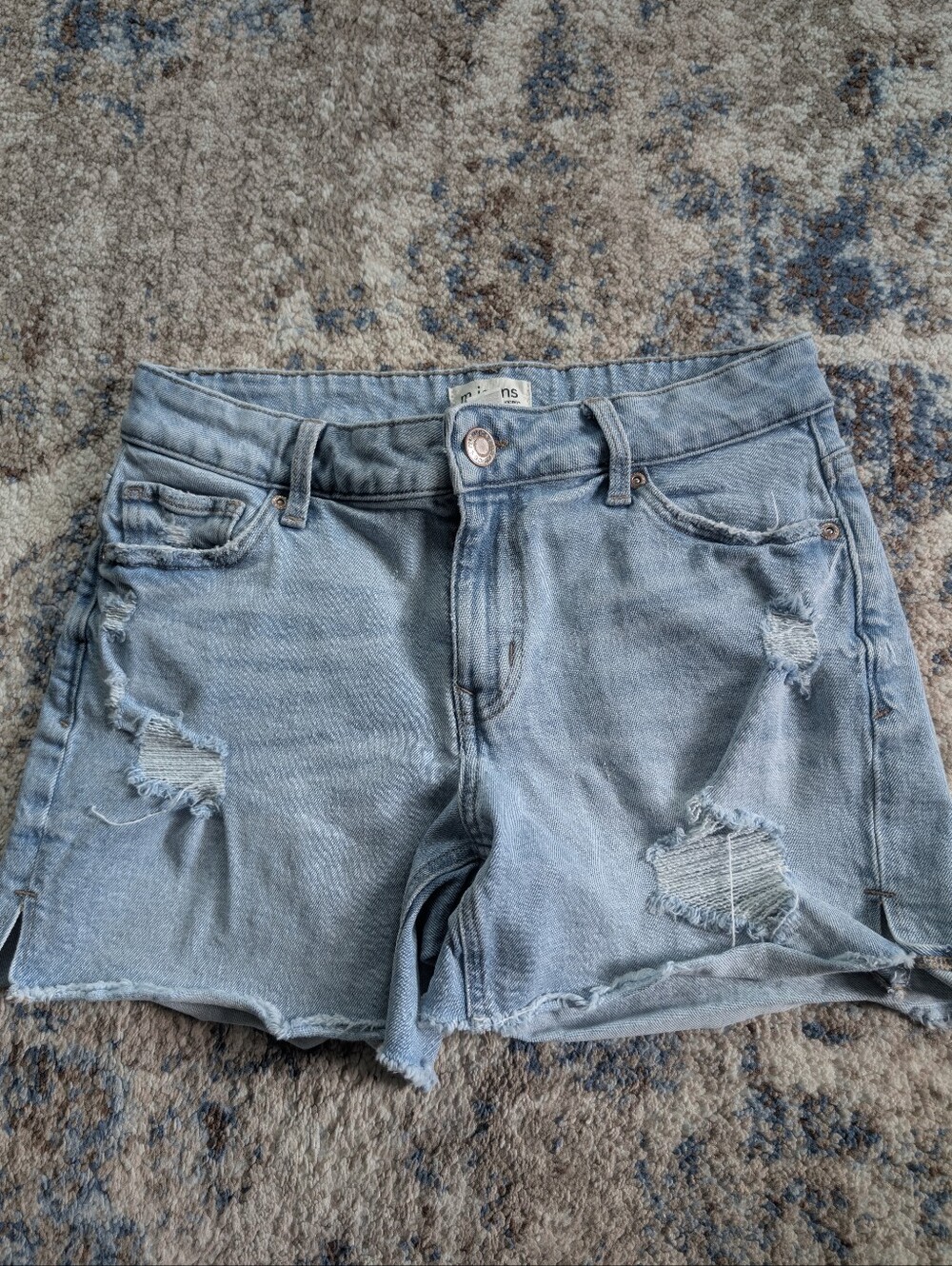 Maurice's Jean Shorts Distressed Light Wash Sz 8
